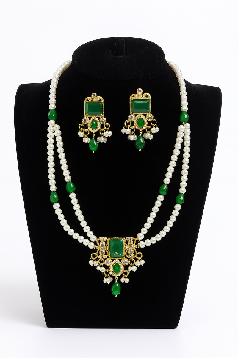 Emerald Grace Pearl Set