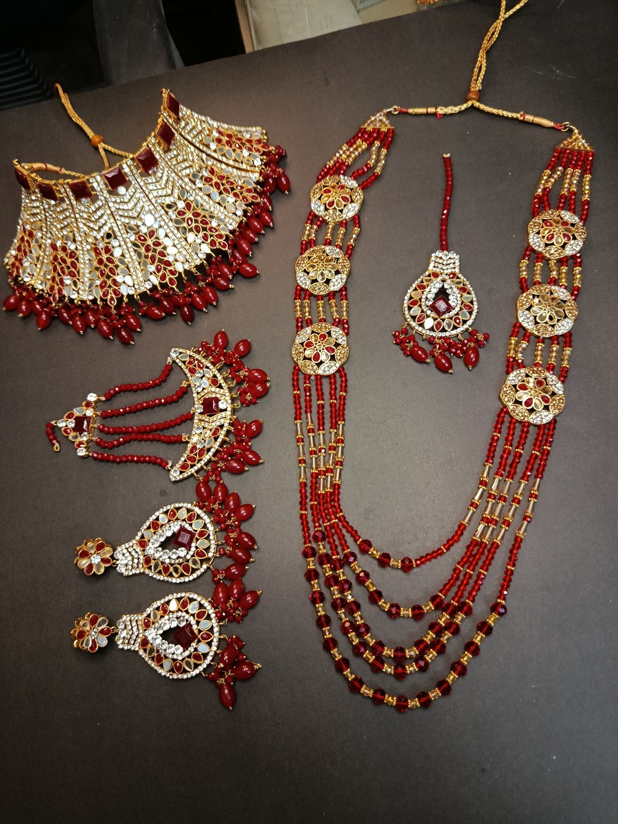 “Royal Ruby Kundan Bridal Set”