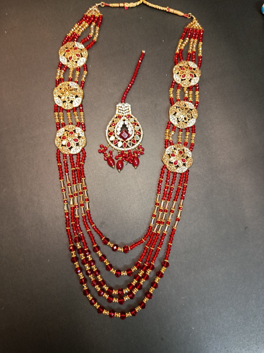 “Royal Ruby Kundan Bridal Set”